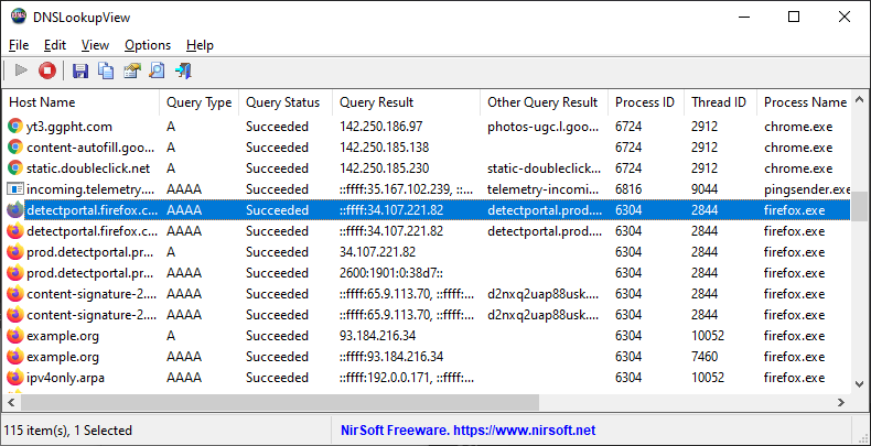 DNS Lookup Viewer